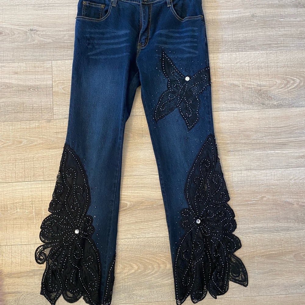 Flared Blue Jeans